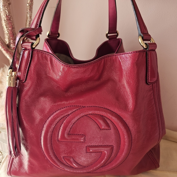 Gucci Fuchsia Leather Shoulder Bag - Picture 8 of 12